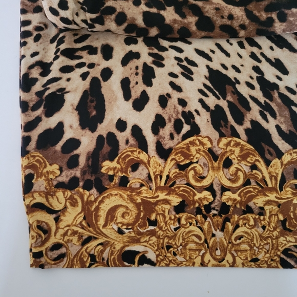 Carmen Marc Valvo Leopard Body on Dress Sz S - Picture 6 of 9